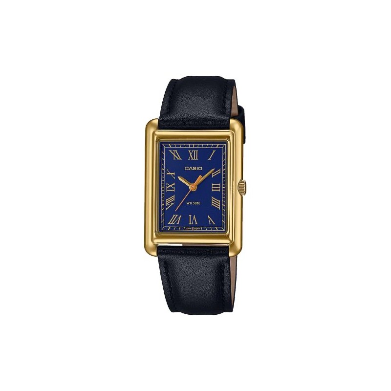 CASIO COLLECTION Mod. LADY TANK, GOLD, LEATHER - BLUE LTP-B165GL-2BVEF
